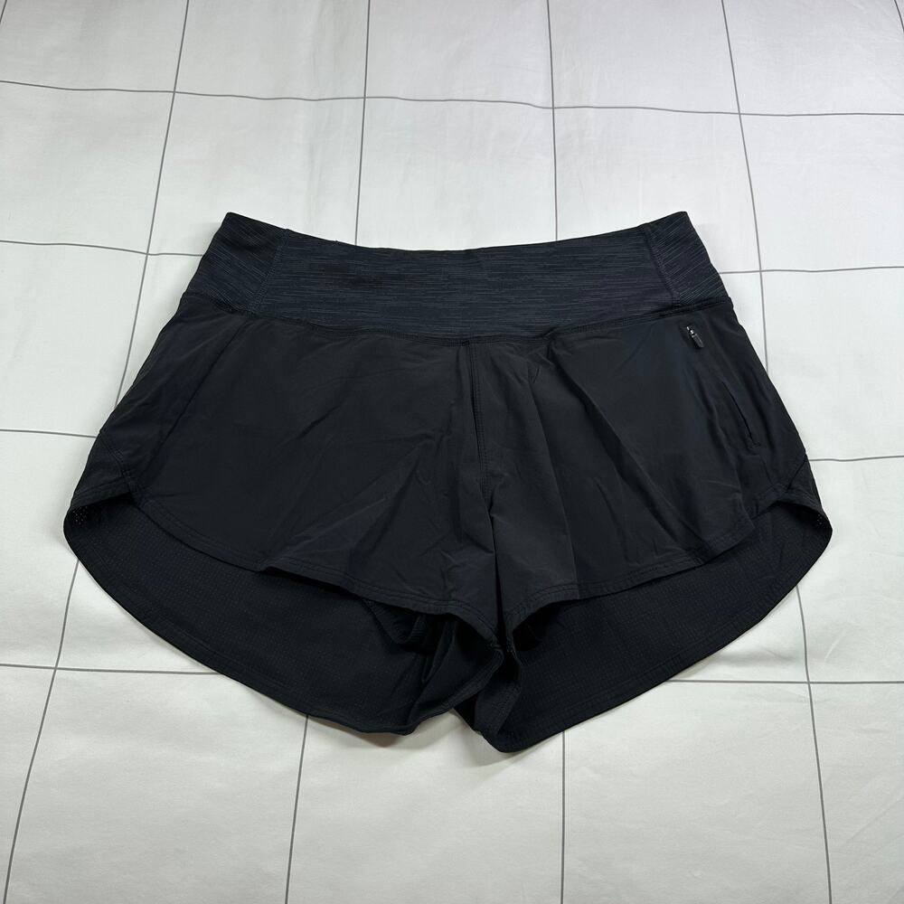 Outdoor Voices Shorts Womens Medium Black Gray Athletic Running Workout Gym Hike
